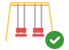 Ikona huśtawki i akceptacja